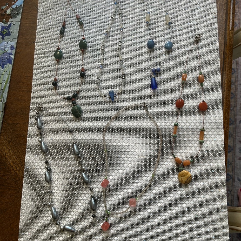 Set of beaded Necklaces - various colors and designs